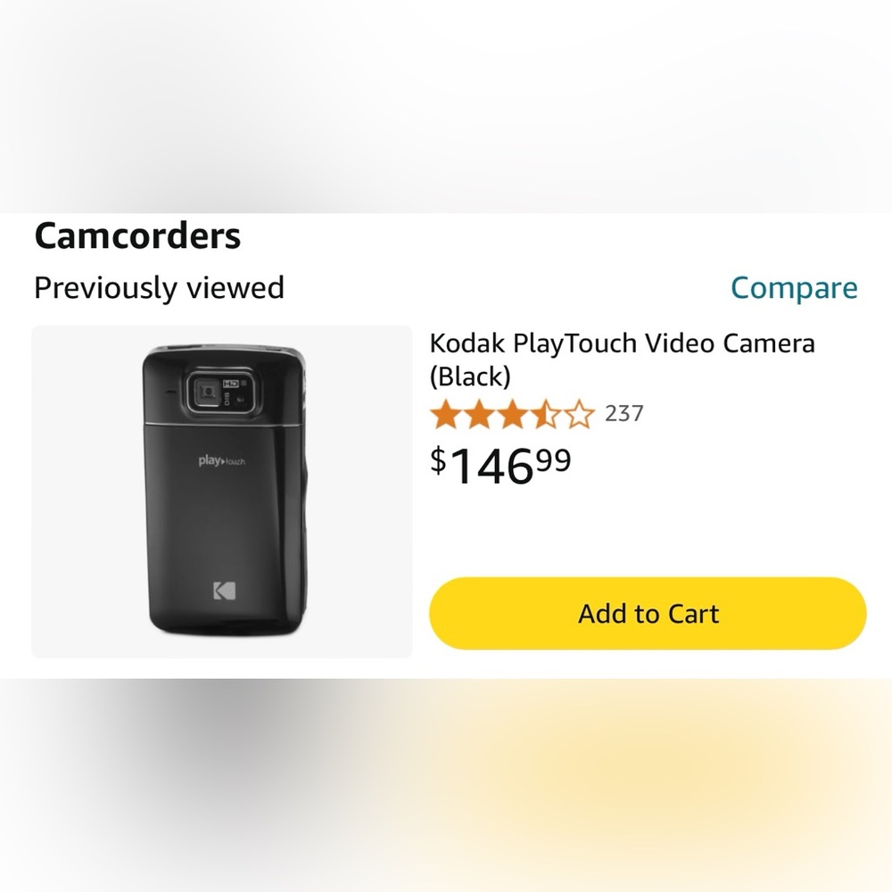 🎥NWT KODAK PLAY TOUCH VIDEO CAMERA IN BLACK 3 inch - Picture 13 of 17